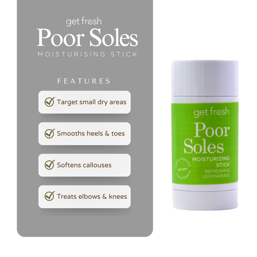 Poor Soles Moisturising Foot Stick - 28g - Get Fresh UK Bath & Body
