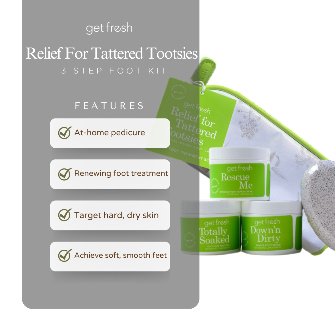 Relief For Tattered Tootsies 3 Step Foot Kit - Get Fresh UK Bath & Body