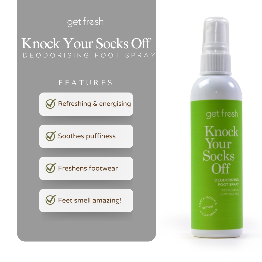 Knock Your Socks Off Deodorising Foot Spray - 120ml - Get Fresh UK Bath & Body